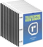 WOT I Telescoping 3 Ring Binder 1 Inch 12PCS, Flexible Binder with Expandable Spine+Customized Fr...