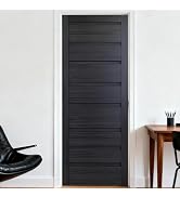 Nuxovilar Door Stickers Covers Decorative 30.3"x78.7" Dark Wood Slat Door Stickers Peel and Stick...