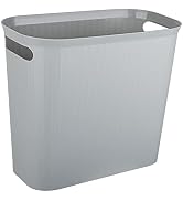 rejomiik Small Trash Can, 3.5 Gallon Garbage Can Slim Waste Basket Plastic Trash Bin Container wi...