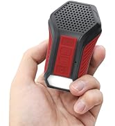 INGA Wearable Bluetooth Speaker, Mini Clip-on Portable Speaker with Light & Warning Lamp, Built-i...