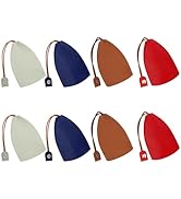 WisePoint 8Pcs Cute Key Fob Case, PU Leather Car Key Case Personalized Pull Out Key Bag Portable ...