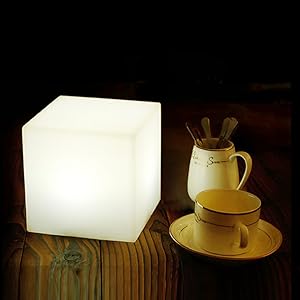 mr.go 10 inch led rechargeable cube light - a soft glow for the night