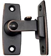 QCAA 2.5" Heavy Forged Solid Brass Door Latch, 90 Degree Right Angle Door Latch Buckle for Doors ...