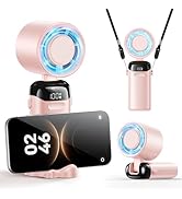 KIMMOO Mini Portable Handheld Turbo Fan, Small but Mighty, 12 Hours Long-Lasting, 199-Speed Recha...