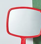 OMIRO Hand Mirror, Handheld Mirror with Handle, American Old Glory Red