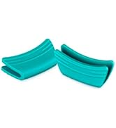 Le Creuset Silicone Set of 2 Handle Grips, 5" x 2 1/2" Each, Riviera