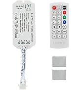 Litever RGBW LED Controller with Remote, DC12V~DC24V RGBW Under Cabinet LED Light Bars or Other R...