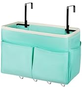 Retyion Bedside Storage Bag with 4 Hooks Multi-Function Hanging Organizer Caddy for Headboards Bu...