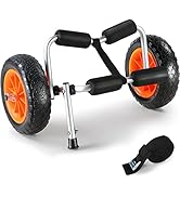 VEVOR Kayak Cart, 250lbs Load Capacity, Foldable Kayak Dolly Aluminum Kayak Wheels with 10'' Soli...