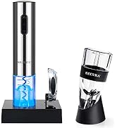 Secura Electric Opener, Foil Cutter, Wine Aerator, Automatic Electric Wine Bottle Corkscrew Opene...