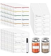 Segarty Labels for Food Containers, 300 Pcs Blank Date Pantry Label Stickers to Write On, with 1 ...