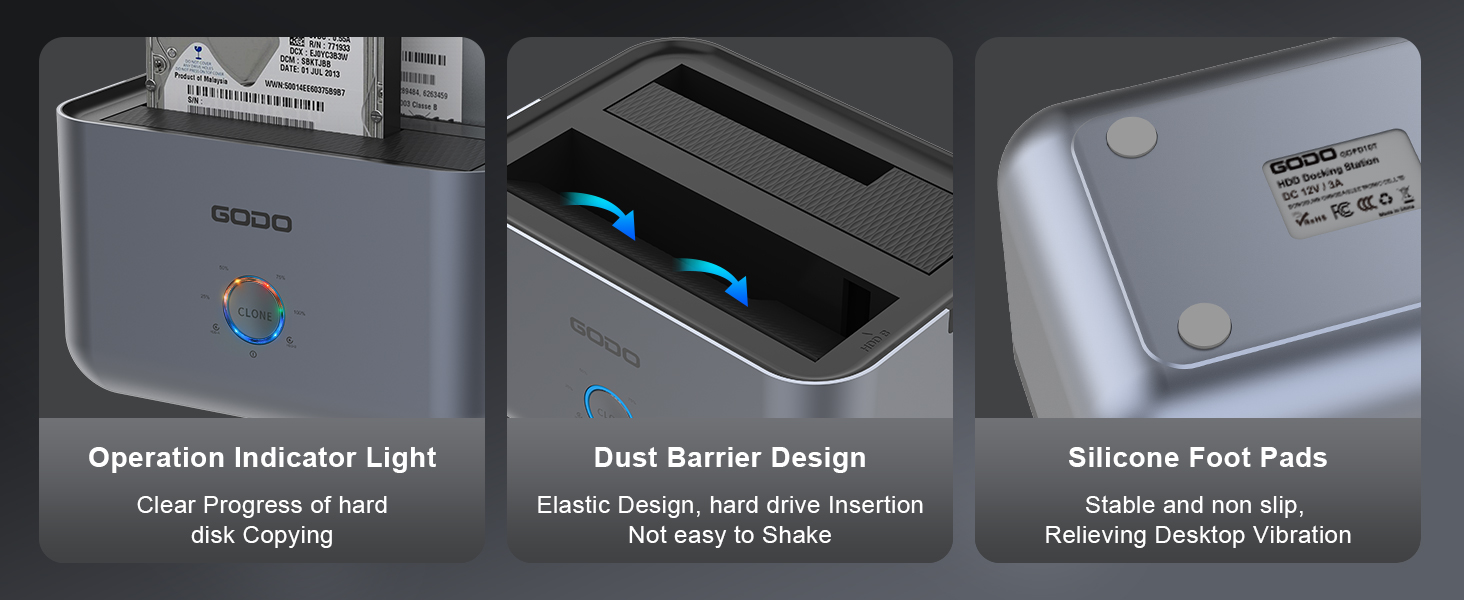 hard drive docking station with offline clone