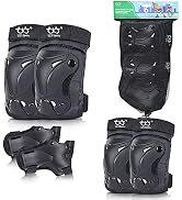 Kids/Youth/Adult Knee Pads Elbow Pads with Wrist Guards Protective Gear Set 6 Pack for Rollerblad...