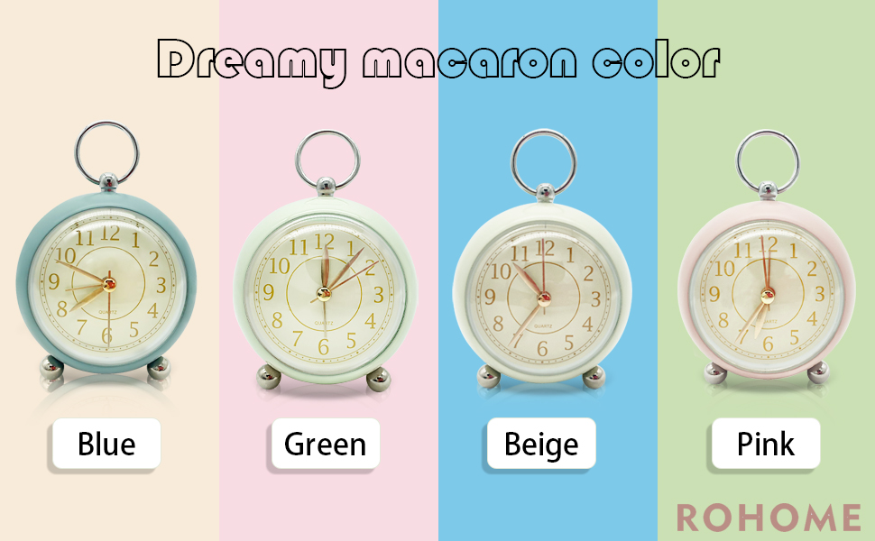 Rohome Lovely Dreamy Color Alarm Clock