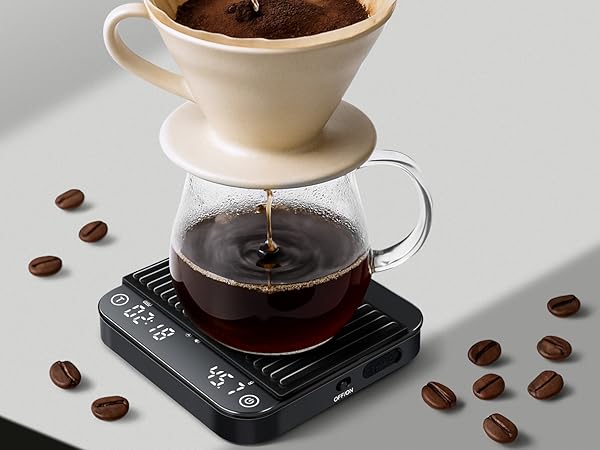 Coffee scale espresso scale rechargeable mini coffee scale with timer matcha scale compact espresso