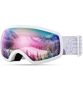 FEISEDY Kids Ski Goggles,Snowboard Goggles for Boys Girl Youth,OTG Anti Fog UV Protection Snow Go...