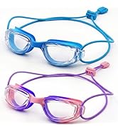 Aegend Swim Goggles for Kids Youth Teen 3-14 Anti-Fog Anti-UV Comfort Fit for Swimming