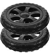 JECOMPRIS 2pcs Black Shopping Cart Wheels Replacement Plastic Foldable Utility Trolley Wheels Gro...