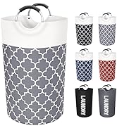 Fabspace Large Laundry Basket Laundry Hamper Bag Washing Bin Clothes Bag Collapsible Tall with Ha...