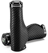 ROCKBROS Ergonomic Design Mountain Bike Grips,Double Lock-on and Non-Slip Bike Grips,Cushioned Co...