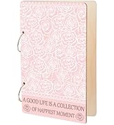 SUPERDANT Happiest Moment Greeting Card Holder Organizer Wooden Card Keeper Binder Planning Book ...