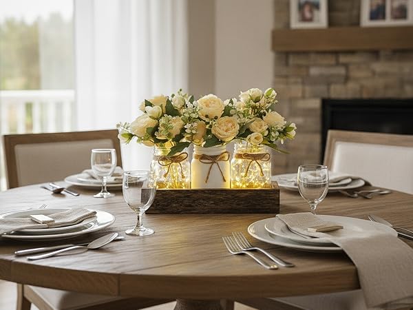 Table Decorations mason jars table centerpieces for dining room Home House Table Kithen Decor