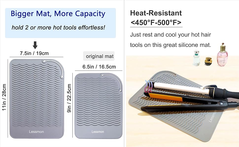 curling iron mat