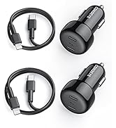 for iPhone Fast Car Charger, COKOEYE PD 40W Dual Ports 2 Pack USB C Car Phone Charger Compatible ...