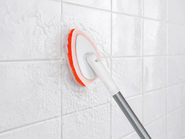 Tile Wall scrub brush with handle