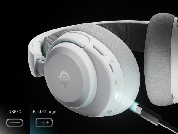 Headset with charging cable