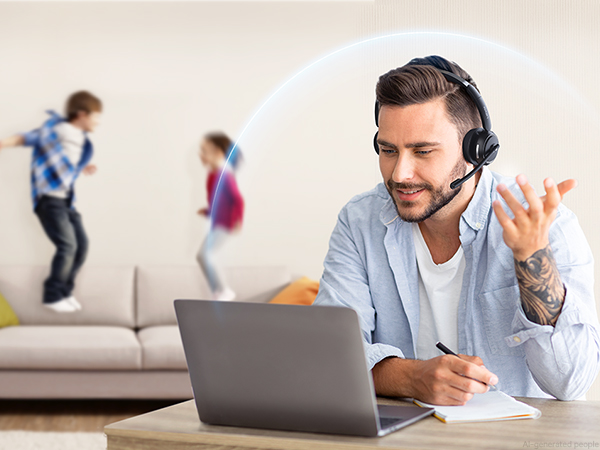 wireless headset with mic for work
