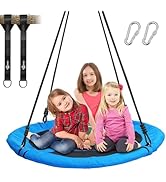 Trekassy 700lb 40 Inch Saucer Tree Swing for Kids Adults Outdoor 900D Oxford Waterproof with 2pcs...