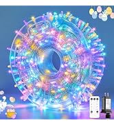JMEXSUSS 400 LED Easter Lights Indoor Outdoor, 132FT Easter String Lights Plug in, 8 Modes Colorf...