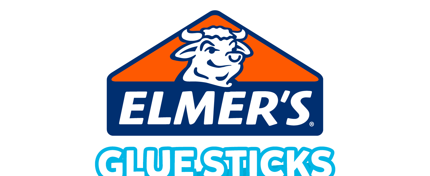 elmers logo glue sticks craft art back to school supplies teacher project home office poster orange
