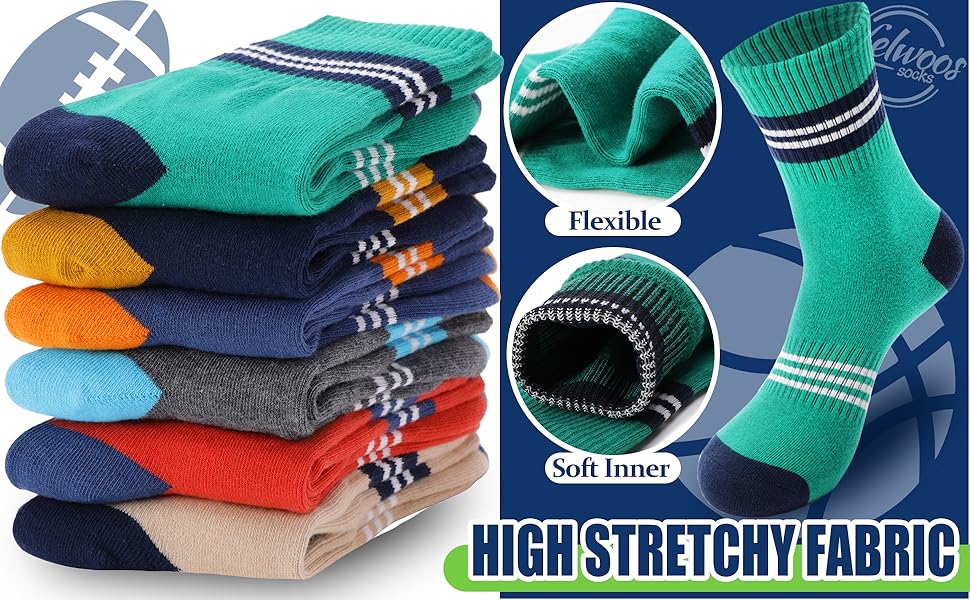 Welwoos Kids Sports Cotton Socks