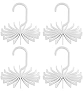BigOtters 4 Pack Updated Twirl Tie Rack, 5.3 Inches Large Size Rotating Belt Scarf Hanger Holder ...