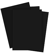 Black Cardstock 8.5 x 11 Card Stock Construction Paper,40 Sheets Black Paper CardStock for Invita...