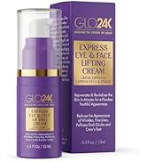 GLO24K Eye Cream Anti Aging - 24K Gold, Hyaluronic Acid and Peptides - Helps Minimize the Look of...