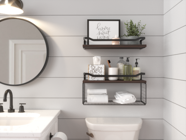 over the toilet storage
