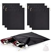 Ewen 6 Pack Small Satin Dust Bags with Blank Tags, 11.8x15.7in Reusable Dustbags for Handbags wit...