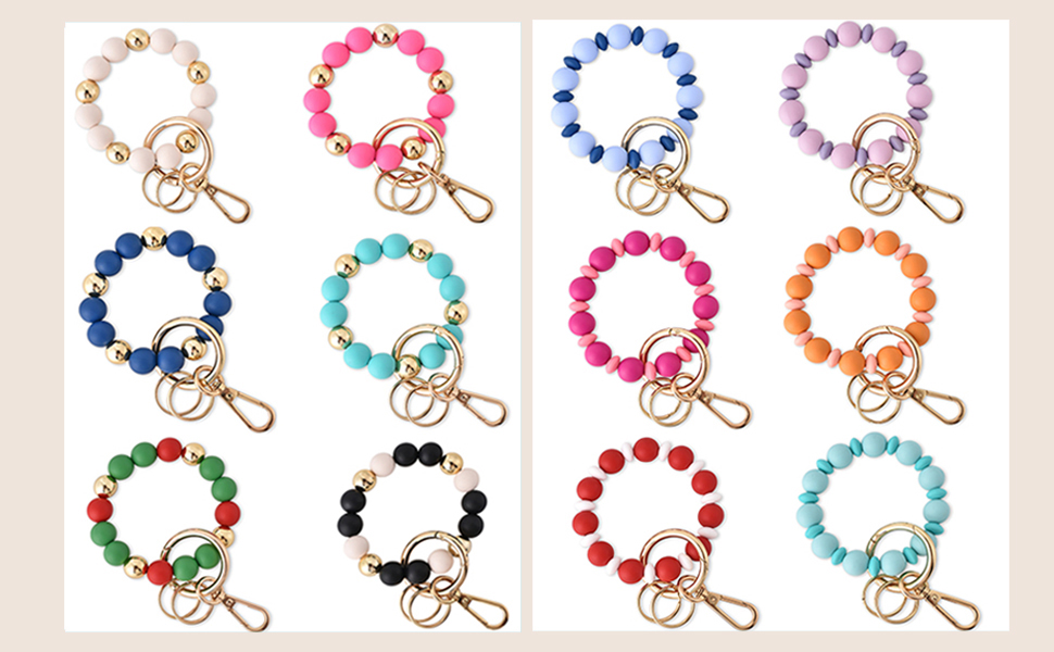 silicone key ring bracelet