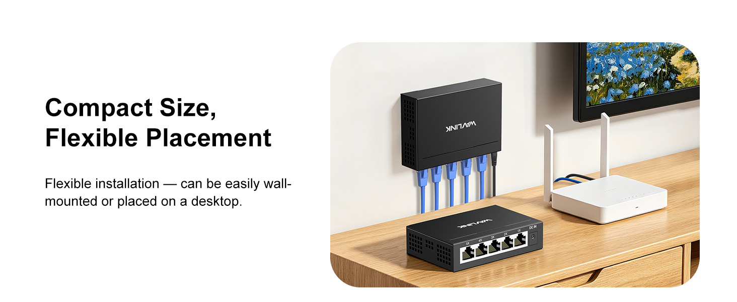 WAVLINK 5-Port Gigabit Ethernet Unmanaged Switch