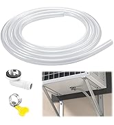 10ft Air Conditioner Drain Hose, 3/5 inch Portable AC Drain Hose Connector, Replacement for Unive...