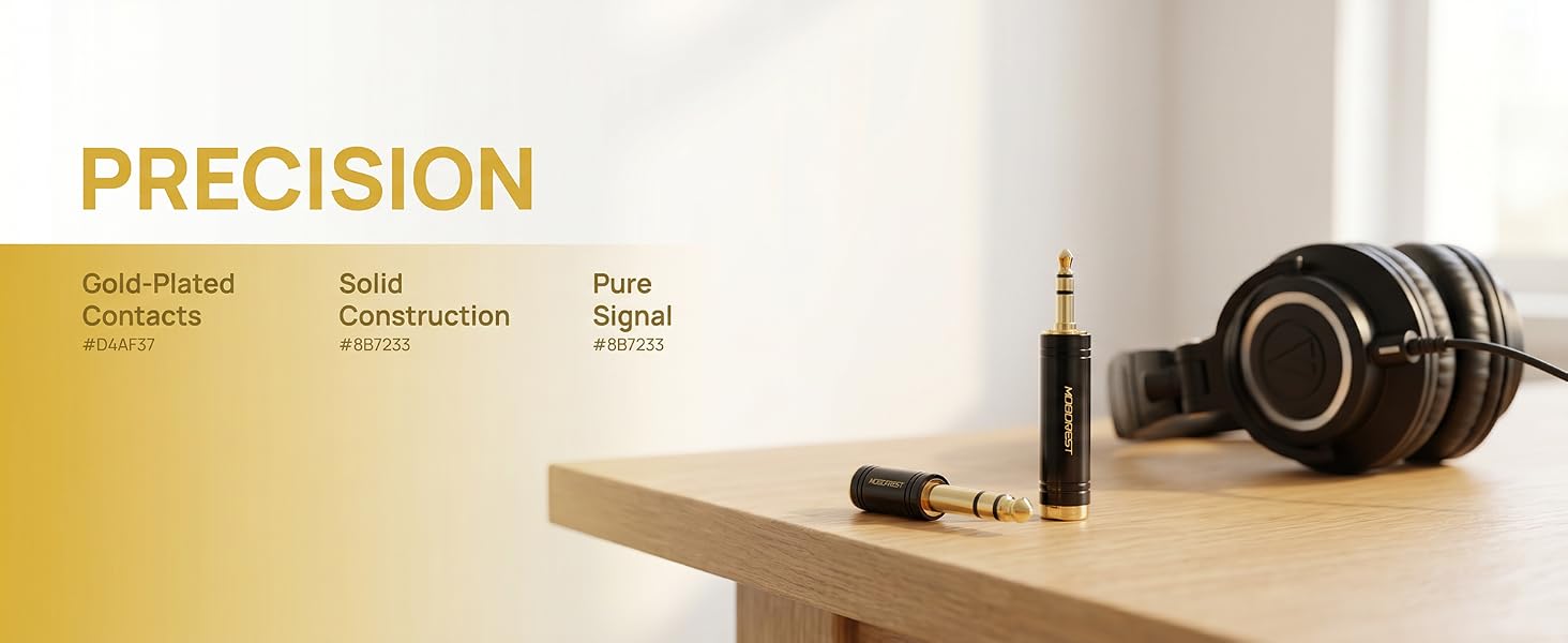 3.5mm to 1/4'' Stereo Audio Adapter, 3.5mm to 1/4'' (6.35mm) Headphone Adapter