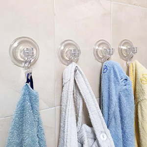 Strong Vacuum Suction Cup Bathroom for towel robe loofah shower waterproof heat resistant