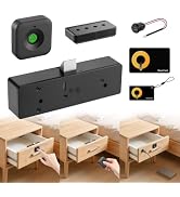 Smart Cabinet Lock, Hidden No Drill No APP Baby Proof Keyless Drawer Lock | Fingerprint, Remote &...