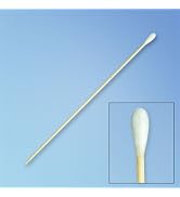 Puritan Medical Premium 6" Sterile DNA-Free Standard Cotton Swab w/Wooden Handle - 25-806 1WC FDN...