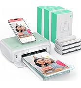 YOTON Photo Printer with 162 Sheets (4"x6") & 3 Ink Ribbon, Support AR Video Printing, WiFi Conne...