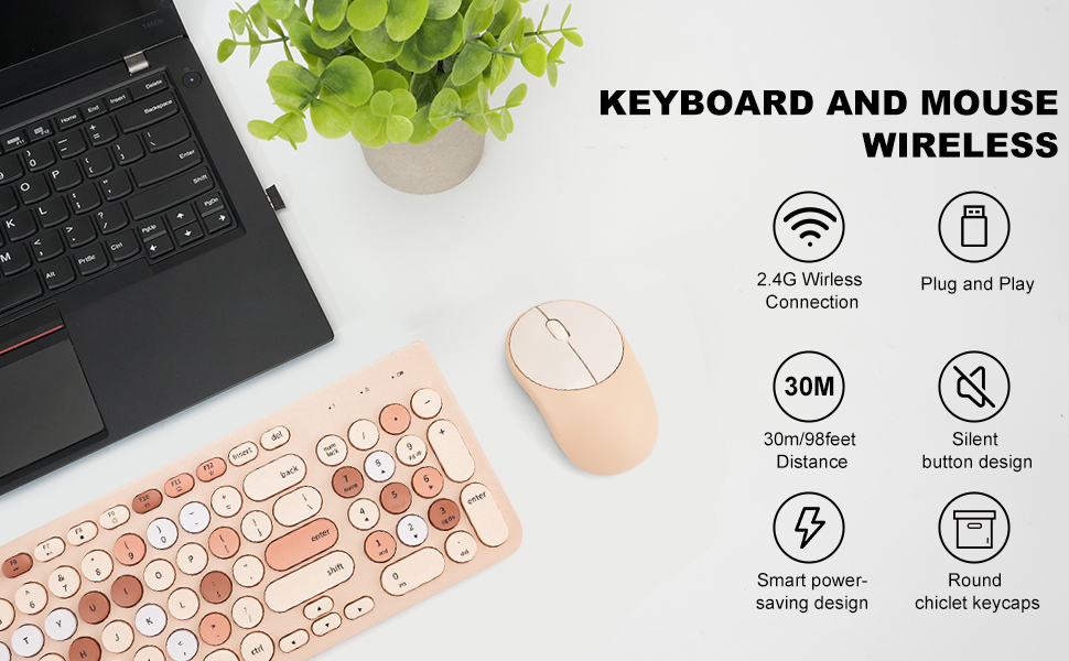 Wireless Keyboard and Mouse Combo