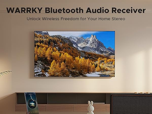 rca bluetooth audio receiver adapter for home stereo speakers 3.5mm